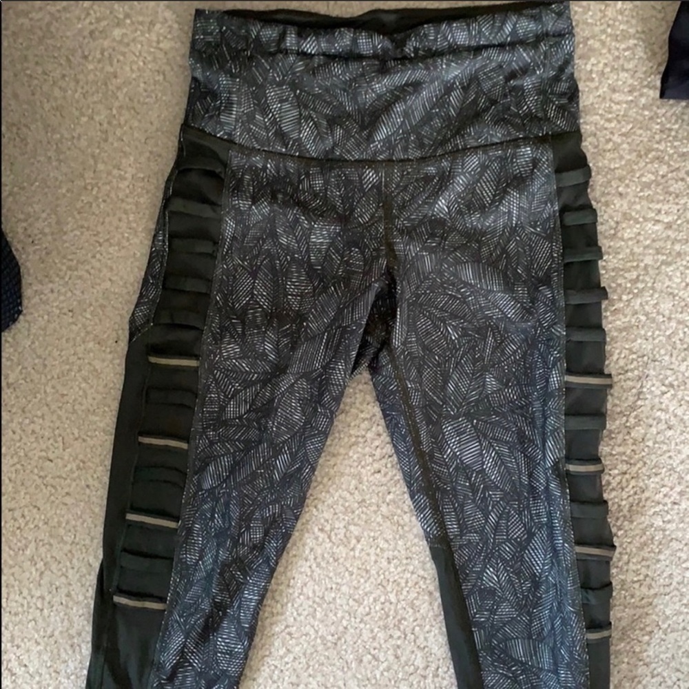 Lululemon Cropped Leggings New black & grey